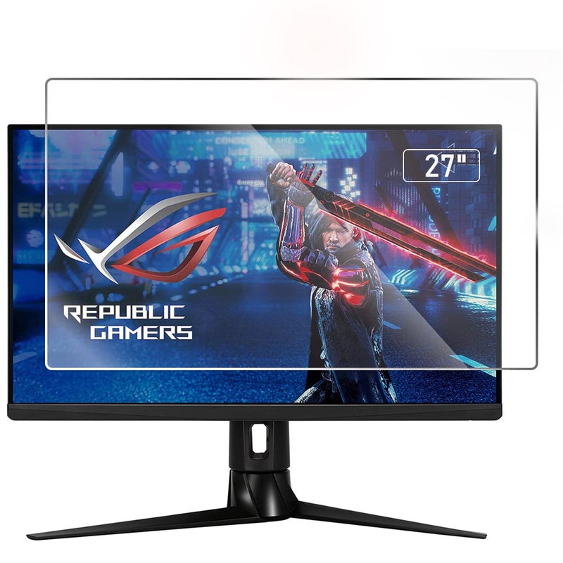 MUBUY-GOL 2 Pack 27" Anti Glare Matte Screen Protector for Sceptre/LG/Dell/HP/Acer/ViewSonic/ASUS/Aoc/Samsung/KOORUI/InnoView/CRUA/BenQ/SANSUI Diagonal 27" 16:9 LED PC Screen Gaming Monitor (23.5" x 13.3" / W x H) - Image 1